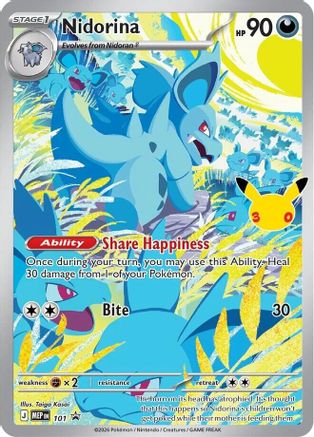 Nidorina (30th Celebration) 101 [ME Mega Evolution Promo] (Holofoil)