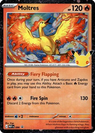 Moltres (30th Celebration) 096 [ME Mega Evolution Promo] (Holofoil)