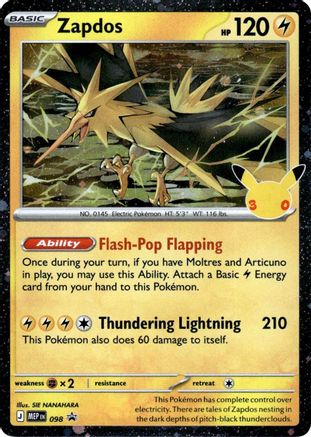 Zapdos (30th Celebration) 098 [ME Mega Evolution Promo] (Holofoil)