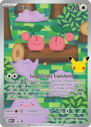 Ditto (30th Celebration) 106 [ME Mega Evolution Promo] (Holofoil)