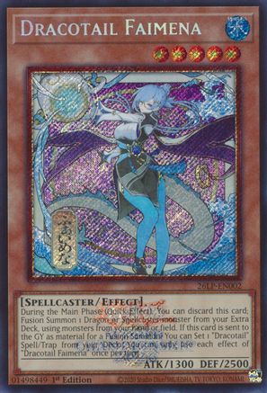 Dracotail Faimena (Alternate Art) [26LP-EN002] Secret Rare