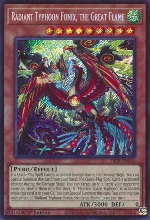 Radiant Typhoon Fonix, the Great Flame (Secret Rare) [26LP-EN014] Secret Rare