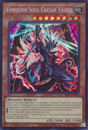 Vanquish Soul Caesar Valius (Secret Rare) [26LP-EN008] Secret Rare