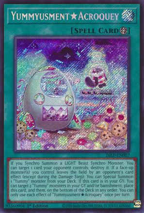 Yummyusment☆Acroquey (Secret Rare) [26LP-EN007] Secret Rare