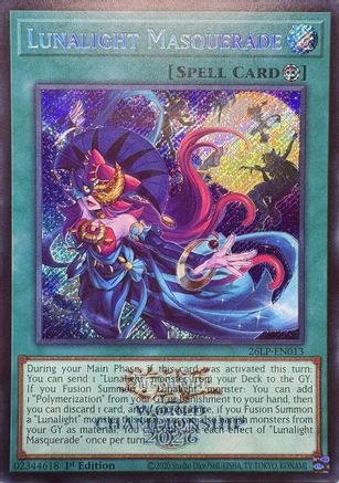 Lunalight Masquerade (Emblazoned Secret Rare) [26LP-EN013] Secret Rare