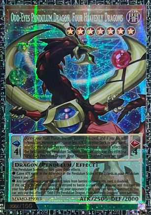 Odd-Eyes Pendulum Dragon, Four Heavenly Dragons (GMR) [MAMO-EN013] Grand Master Rare