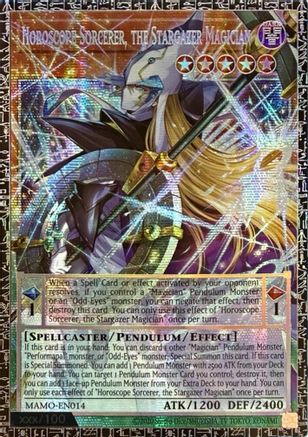 Horoscope Sorcerer, the Stargazer Magician (GMR) [MAMO-EN014] Grand Master Rare