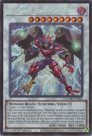 Assault Blackwing - Kusanagi the Gathering Storm (Secret Rare) [MAMO-EN026] Secret Rare