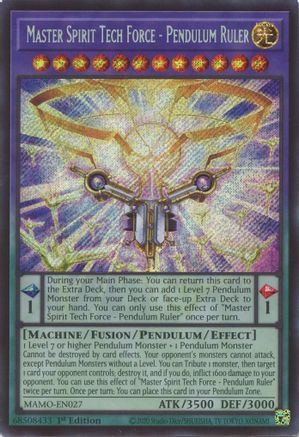 Master Spirit Tech Force - Pendulum Ruler  (Secret Rare) [MAMO-EN027] Secret Rare