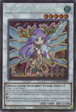 Ib the World Chalice Justiciar (Secret Rare) [MAMO-EN034] Secret Rare