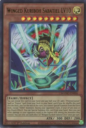 Winged Kuriboh Sabatiel LV10 [MAMO-EN006] Ultra Rare