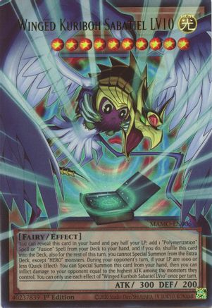 Winged Kuriboh Sabatiel LV10 (Extended Art) [MAMO-EN006] Ultra Rare