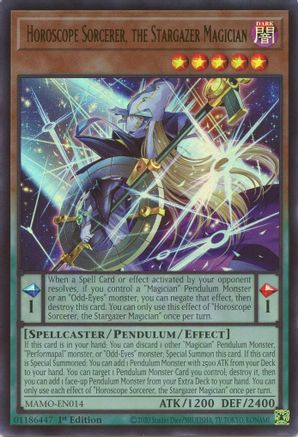 Horoscope Sorcerer, the Stargazer Magician [MAMO-EN014] Ultra Rare