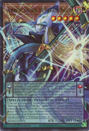 Horoscope Sorcerer, the Stargazer Magician (Extended Art) [MAMO-EN014] Ultra Rare