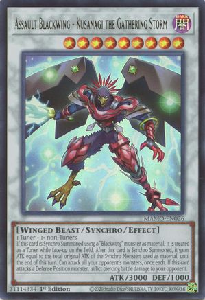 Assault Blackwing - Kusanagi the Gathering Storm [MAMO-EN026] Ultra Rare