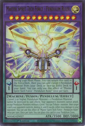 Master Spirit Tech Force - Pendulum Ruler [MAMO-EN027] Ultra Rare