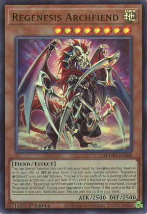Regenesis Archfiend [MAMO-EN060] Ultra Rare