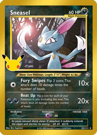Sneasel 025/111 [ME 30th Celebration Classic Collection] (Holofoil)