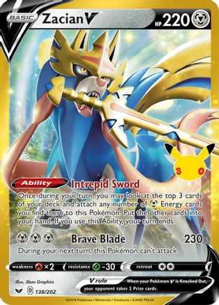 Zacian V 138/202 [ME 30th Celebration Classic Collection] (Holofoil)