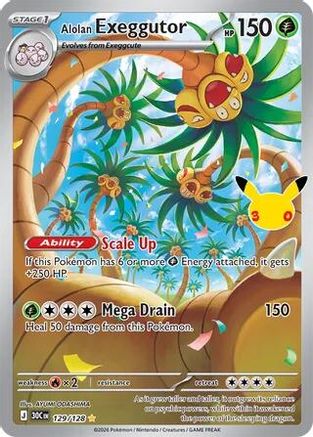 Alolan Exeggutor 129/128 [ME 30th Celebration] (Holofoil)