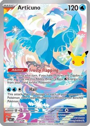 Articuno 132/128 [ME 30th Celebration] (Holofoil)