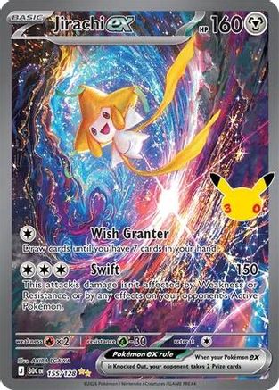 Jirachi ex 155/128 [ME 30th Celebration] (Holofoil)