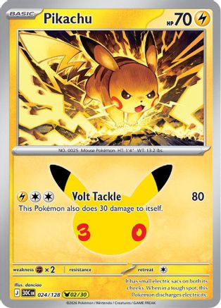 Pikachu 024/128 [ME 30th Celebration] (Holofoil)