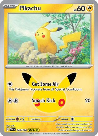 Pikachu 046/128 [ME 30th Celebration] (Holofoil)