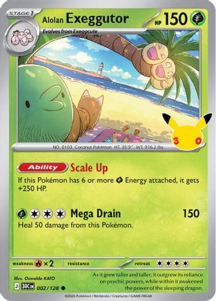 Alolan Exeggutor 002/128 [ME 30th Celebration] (Holofoil)