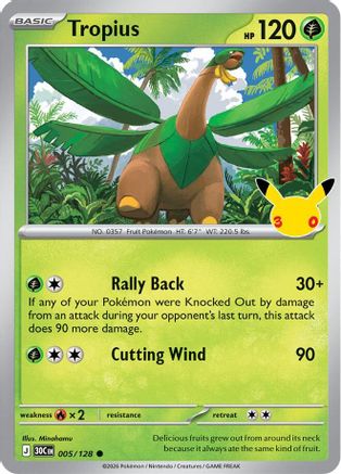 Tropius 005/128 [ME 30th Celebration] (Holofoil)