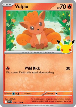 Vulpix 009/128 [ME 30th Celebration] (Holofoil)