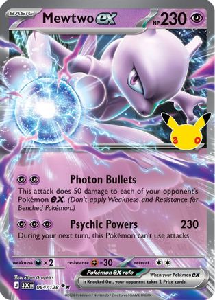 Mewtwo ex 064/128 [ME 30th Celebration] (Holofoil)