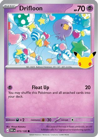Drifloon 073/128 [ME 30th Celebration] (Holofoil)