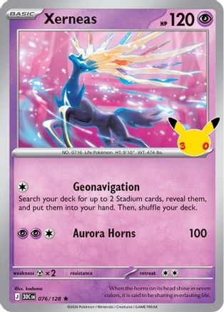 Xerneas 076/128 [ME 30th Celebration] (Holofoil)