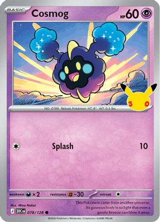 Cosmog 078/128 [ME 30th Celebration] (Holofoil)