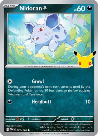 Nidoran F 087/128 [ME 30th Celebration] (Holofoil)