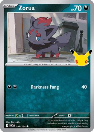 Zorua 095/128 [ME 30th Celebration] (Holofoil)