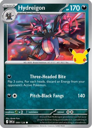 Hydreigon 099/128 [ME 30th Celebration] (Holofoil)