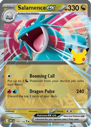 Salamence ex 109/128 [ME 30th Celebration] (Holofoil)