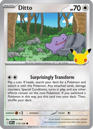 Ditto 115/128 [ME 30th Celebration] (Holofoil)