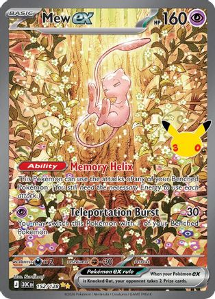 Mew ex 152/128 [ME 30th Celebration] (Holofoil)