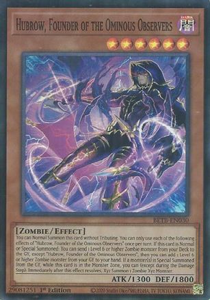 Hubrow, Founder of the Ominous Observers [BETB-EN030] Super Rare