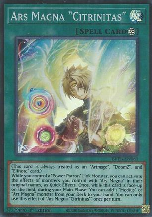 Ars Magna "Citrinitas" [BETB-EN061] Super Rare
