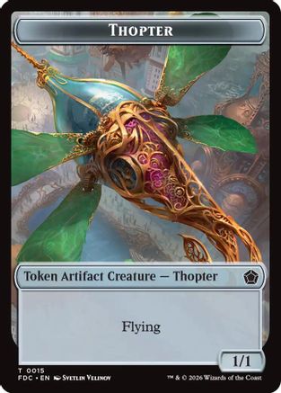 Thopter // Myr Double-Sided Token (FDC-15 // 14) - Commander: Foundations