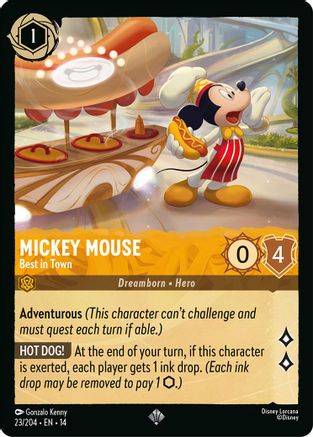 Mickey Mouse - Best in Town (23/204) Hyperia City (Non-Foil)