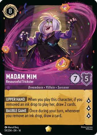 Madam Mim - Resourceful Trickster (59/204) Hyperia City (Cold Foil)