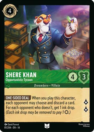 Shere Khan - Opportunistic Tycoon (81/204) Hyperia City (Non-Foil)