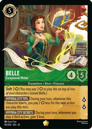 Belle - Exceptional Writer (90/204) Hyperia City (Cold Foil)