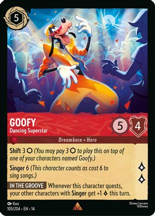 Goofy - Dancing Superstar (105/204) Hyperia City (Cold Foil)