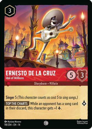 Ernesto de la Cruz - Idol of Millions (118/204) Hyperia City (Cold Foil)